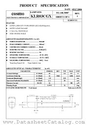 KLR03CGX datasheet pdf Cosmo Electronics