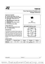 TSM106IDT datasheet pdf ST Microelectronics