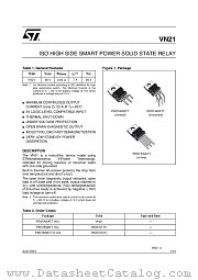 VN21(011Y) datasheet pdf ST Microelectronics
