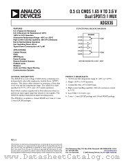 ADG836YRM-REEL7 datasheet pdf Analog Devices