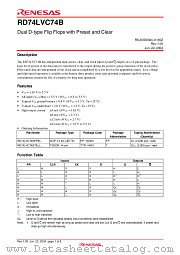 RD74LVC74B datasheet pdf Renesas