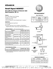 NTA4001N datasheet pdf ON Semiconductor