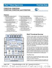 CY8C27643-24PVI datasheet pdf Cypress