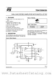 TDA7269ASA datasheet pdf ST Microelectronics