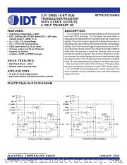 IDT74LVC16646APV8 datasheet pdf IDT