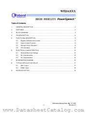 W523A030 datasheet pdf Winbond Electronics