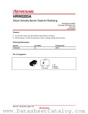HRW0203A datasheet pdf Renesas