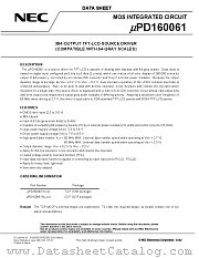 UPD160061 datasheet pdf NEC