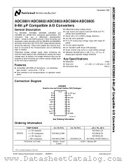 ADC0805LCN datasheet pdf National Semiconductor