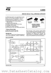 L6205PD013TR datasheet pdf ST Microelectronics