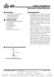 LM385/B-2.5 datasheet pdf Analog Integrations Corporation