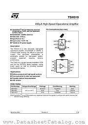 TSH310IDT datasheet pdf ST Microelectronics