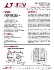 LT6235 datasheet pdf Linear Technology