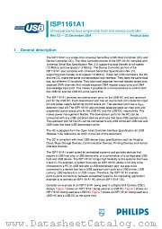 ISP1161A1BM datasheet pdf Philips