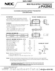 UPA2502TM-E1 datasheet pdf NEC