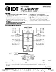 IDT707278S25PF datasheet pdf IDT