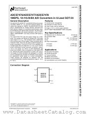 ADCS7478 datasheet pdf National Semiconductor