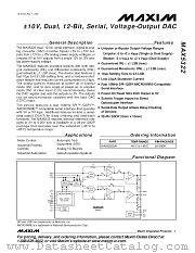 MAX5322 datasheet pdf MAXIM - Dallas Semiconductor