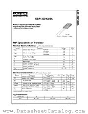 KSA1220AOS datasheet pdf Fairchild Semiconductor