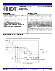 IDT74FCT16500CTPA datasheet pdf IDT