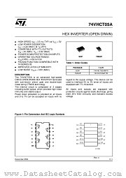 74VHCT05A datasheet pdf ST Microelectronics