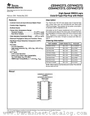 CD74HC273SM datasheet pdf Texas Instruments