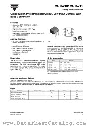 MCT5211-X007 datasheet pdf Vishay