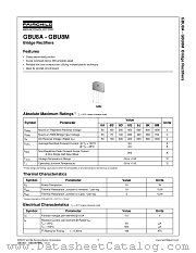 GBU8M datasheet pdf Fairchild Semiconductor