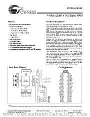 CY7C1041CV33-10ZC datasheet pdf Cypress