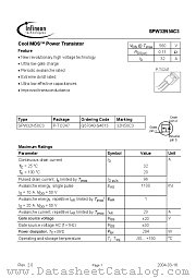 SPW32N50C3 datasheet pdf Infineon