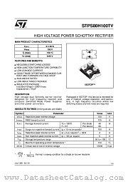 STPS80H100 datasheet pdf ST Microelectronics