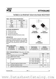 STTH30L06C datasheet pdf ST Microelectronics