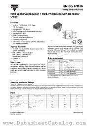 6N136-X009 datasheet pdf Vishay