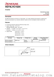 HD74LVC1G04 datasheet pdf Renesas