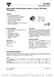 H11AA1-X009 datasheet pdf Vishay