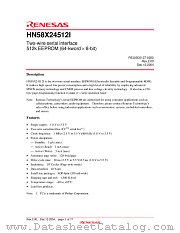 HN58X24512FPIE datasheet pdf Renesas