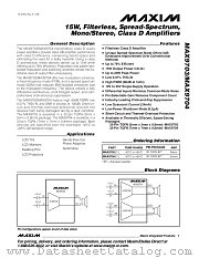 MAX9703 datasheet pdf MAXIM - Dallas Semiconductor
