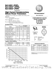 MJ14002 datasheet pdf ON Semiconductor