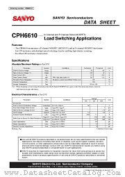 CPH6610 datasheet pdf SANYO