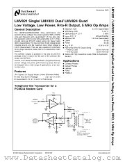 LMV824MT datasheet pdf National Semiconductor