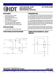 IDT74CBTLV6800PY8 datasheet pdf IDT