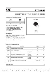 BYT30G-400-TR datasheet pdf ST Microelectronics