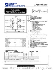 APTGF90H60T datasheet pdf Advanced Power Technology