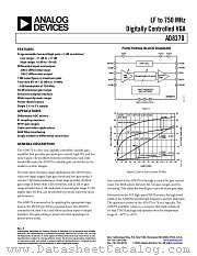AD8370 datasheet pdf Analog Devices