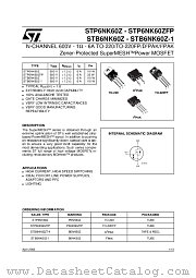 STB6NK60ZT4 datasheet pdf ST Microelectronics