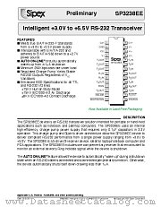 SP3238EEEY datasheet pdf Sipex Corporation