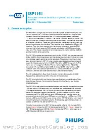 ISP1161A datasheet pdf Philips