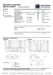 MQF10.7-0300/11 datasheet pdf Vectron