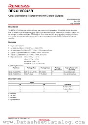 RD74LVC245B datasheet pdf Renesas