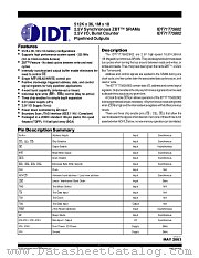 IDT71T75802S100PFI datasheet pdf IDT
